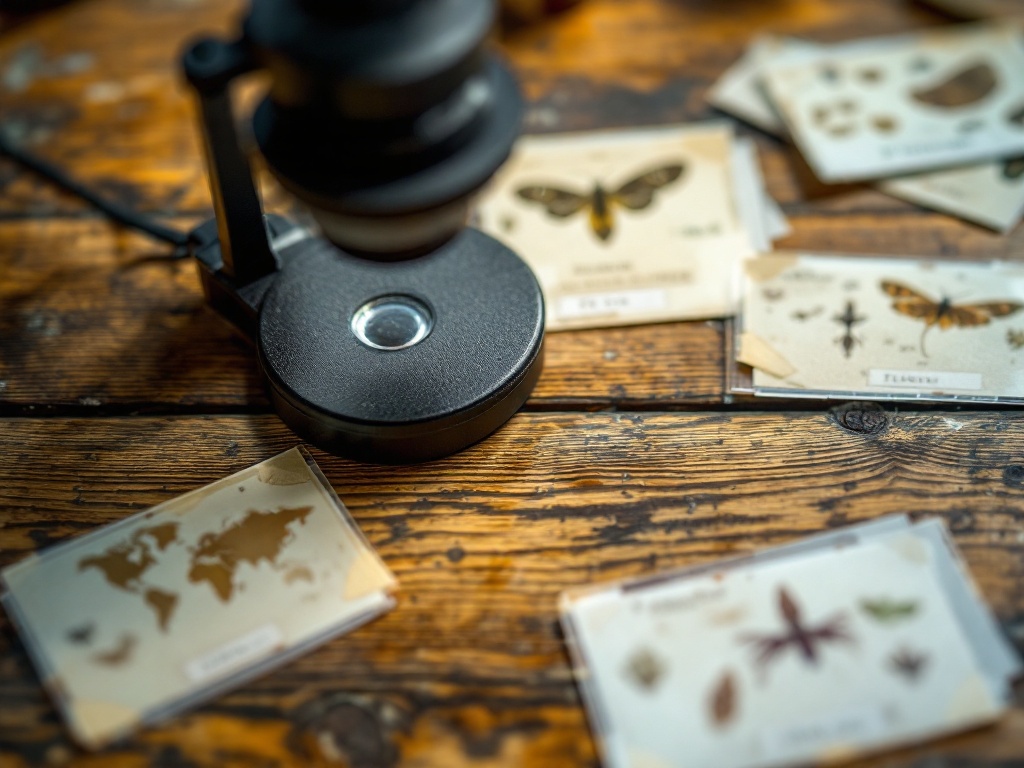 Loupe and specimen cards